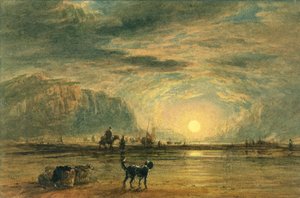 Scène de plage - Lever de soleil, c.1820 - David (attr. to) Cox