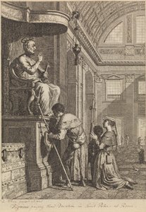 Pèlerins rendant leur dévotion à Saint-Pierre de Rome