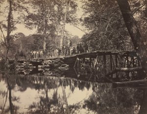 Pont militaire, à travers le Chickahominy, Virginie - David B. Woodbury