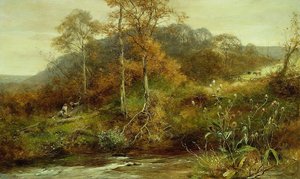 Scène de rivière en automne, Le Ruisseau - David Bates