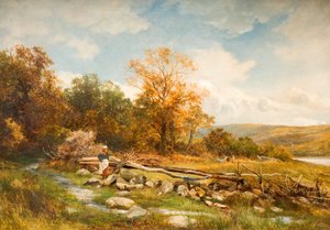 Clôture de marée sur la rivière Conwy à Bachlediog, 1891 - David Bates