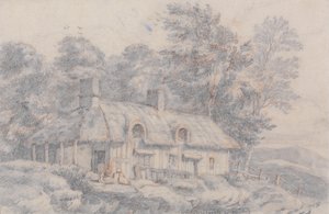 Cottage dans le Herefordshire, vers 1820 - David Cox