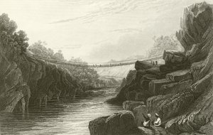 Pont de corde en herbe à Teree, Gurwall