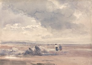 Sur les sables de Lancaster, à marée basse