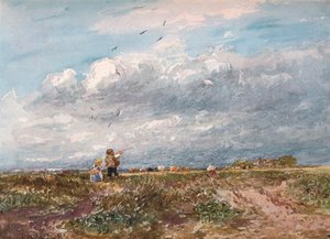 Faire voler le cerf-volant, 1852 - David Cox the elder