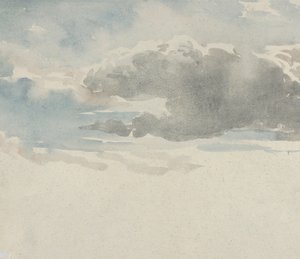Étude de nuages (recto), Étude d