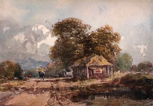 Le hangar à charrettes, 1841 - David Cox the elder