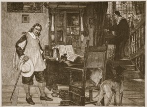 M. Oliver Cromwell rend visite à M. John Milton, illustration de 