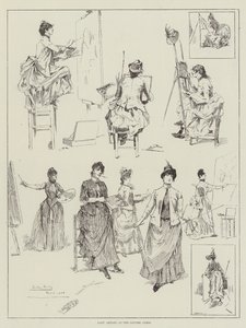 Artistes féminines au Louvre, Paris - David Hardy