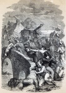 Émeute électorale à Hawick, 1837, illustration de 