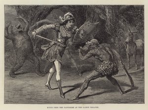 Scène de la pantomime au Gaiety Theatre - David Henry Friston