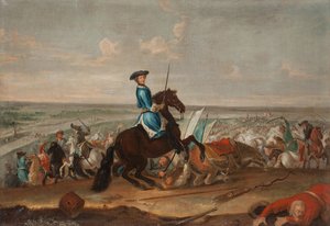 Le roi Charles XII à la bataille de Narva le 19 novembre 1700 - David Krafft von