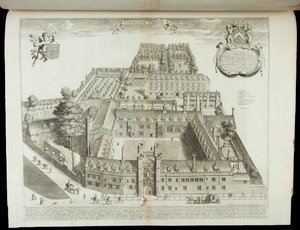 Vue du Christ’s College Cambridge, 1690 - David Loggan