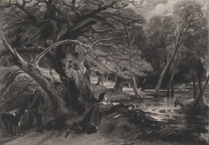 Jacques et le cerf blessé Shakespeare, Comme il vous plaira, Acte 2, Scène 1, 1830 - David Lucas