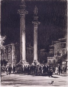 Un camelot entre les colonnes romaines de l