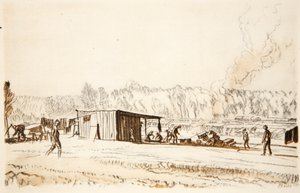 Une cuisine sur le terrain, illustration de 