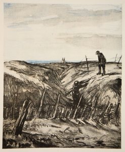Une tranchée en ruine, illustration de 