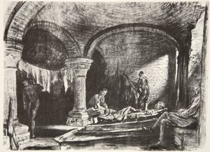 Un abri souterrain, illustration de 