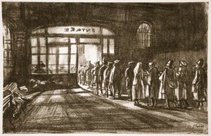 À une station de base, illustration de 