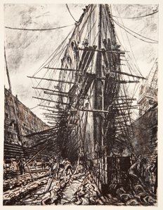 HMS Lion en cale sèche, illustration de 