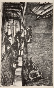 Au Havre : embarquement du pilote à bord d