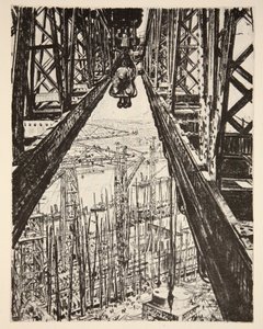 Chantier naval vu de la grande grue, illustration de 
