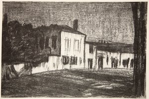 Cantonnements de soldats, clair de lune, illustration de 