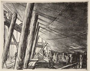 Sous un navire, illustration de 