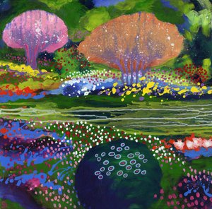 Jardin des abeilles, 2017(acrylique sur toile)