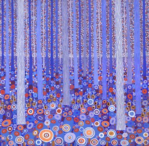 Forêt bleu-orange, 2015 (acrylique sur toile)