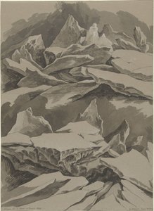 Glaces sur la Meuse en janvier 1809 - David Pièrre Giottino Humbert de Superville (signed by artist)