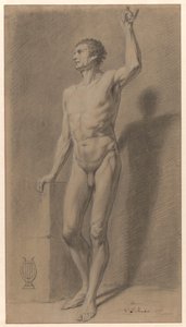 Nu masculin debout; étude académique