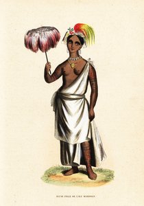Piteenee, une jeune femme de Nuku Hiva, Îles Marquises (Polynésie française) - David Porter