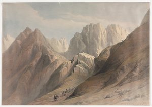 Ascension de la chaîne inférieure du Sinaï - David Roberts