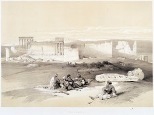 Baalbec (Baalbek) au Liban, dessin réalisé le 05/05/1839 dans « La Terre Sainte », Londres 1849 - David Roberts