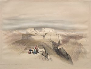 Chapelles chrétienne et mahométane au sommet du Sinaï - David Roberts