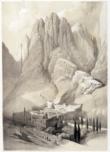 Couvent de Sainte Catherine, dessin réalisé le 19/02/1839 dans « La Terre Sainte », Londres 1849. - David Roberts