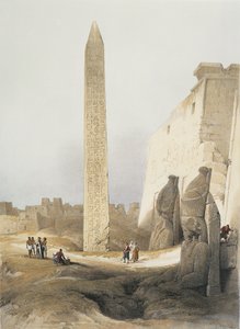 Égypte, Obélisque au Temple de Louxor, gravure - David Roberts