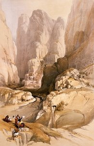Entrée de Pétra, 10 mars 1839, planche 98 du Volume III de 
