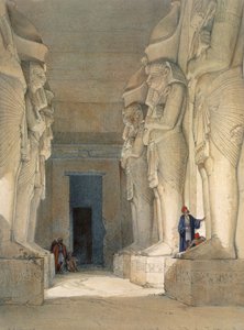 Temple excavé de Gyrshe, Nubie - David Roberts
