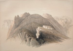 Gebil Hor. Mont Hor, depuis les falaises entourant Petra, 1839 - David Roberts