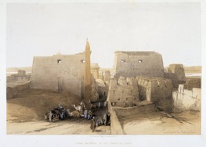Grande entrée du Temple de Louxor dans « La Terre Sainte », Londres 1849 - David Roberts