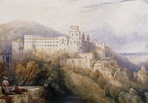 Heidelberg, le palais des électeurs du Palatinat, 1832 - David Roberts