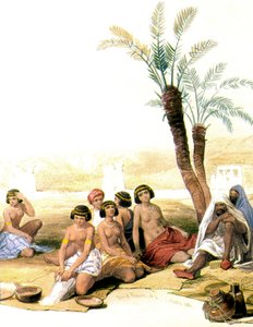 Esclaves nubiens au bord du Nil en 1846-1850 - David Roberts