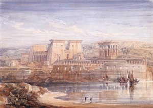 Philae : Vue des temples depuis le sud - David Roberts