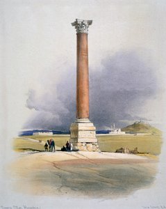 La Colonne de Pompée, Alexandrie, 19ème siècle - David Roberts