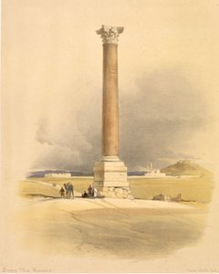 Colonne de Pompée, Alexandrie, de "Égypte et Nubie", Vol.1 - David Roberts