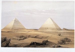 Pyramides de Gizeh - dans « La Terre Sainte », Londres 1849 - David Roberts