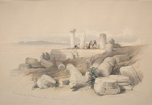 Ruines appelées Om El Hamed près de Tyr - David Roberts