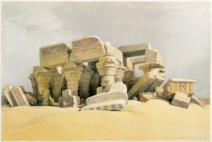 Ruines du temple de Kom Ombo, Égypte, vers 1845 - David Roberts